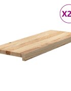 vidaXL Schodiskové stupne 20 ks 70x30x2 cm neošetrený dubový masív