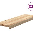 vidaXL Schodiskové stupne 20 ks 80x30x2 cm neošetrený dubový masív