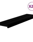 vidaXL Schodiskové stupne 20 ks hnedočierná 100x30x2 cm dubový masív