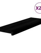 vidaXL Schodiskové stupne 20 ks hnedočierná 80x25x2 cm dubový masív