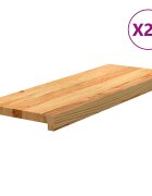 vidaXL Schodiskové stupne 20 ks svetlohnedá 70x25x2 cm dubový masív
