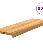 vidaXL Schodiskové stupne 20 ks svetlohnedá 80x30x2 cm dubový masív