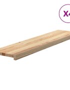vidaXL Schodiskové stupne 4 ks 110x30x2 cm neošetrený dubový masív