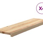 vidaXL Schodiskové stupne 4 ks 90x30x2 cm neošetrený dubový masív