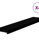 vidaXL Schodiskové stupne 4 ks hnedočierná 120x25x2 cm dubový masív
