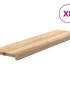 vidaXL Schodiskové stupne 8 ks 100x25x2 cm neošetrený dubový masív