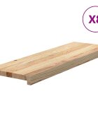 vidaXL Schodiskové stupne 8 ks 80x25x2 cm neošetrený dubový masív