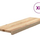vidaXL Schodiskové stupne 8 ks 80x30x2 cm neošetrený dubový masív