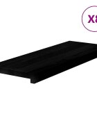 vidaXL Schodiskové stupne 8 ks hnedočierná 70x25x2 cm dubový masív