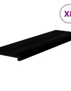 vidaXL Schodiskové stupne 8 ks hnedočierná 90x30x2 cm dubový masív