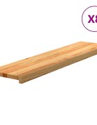 vidaXL Schodiskové stupne 8 ks svetlohnedá 110x25x2 cm dubový masív