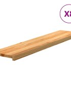 vidaXL Schodiskové stupne 8 ks svetlohnedá 120x30x2 cm dubový masív