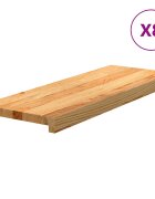 vidaXL Schodiskové stupne 8 ks svetlohnedá 70x30x2 cm dubový masív