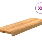 vidaXL Schodiskové stupne 8 ks svetlohnedá 80x30x2 cm dubový masív