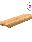 vidaXL Schodiskové stupne 8 ks svetlohnedá 90x25x2 cm dubový masív