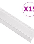 vidaXL Schodové lišty v tvare L 15 ks hliník 100 cm strieborné