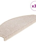 vidaXL Schodové rohože 30 ks 65x24x4 cm taupe polkruhové veľké