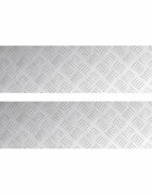 vidaXL Schodový rošt 2 ks 80 x 20 cm Strieborná Hliník Obdĺžnikový