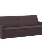 vidaXL Sedačka pre 3 Tmavohnedá 220 x 81 x 82 cm Látka