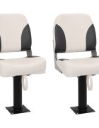 vidaXL Sedadlá do člna 2 ks s podstavcom otočné o 360°
