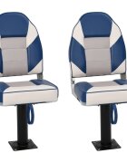 vidaXL Sedadlá do člna 2 ks s podstavcom otočné o 360°