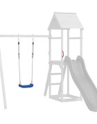 vidaXL Sedadlá na hojdačku s lanami 2 ks modré 37x15 cm polyetylén