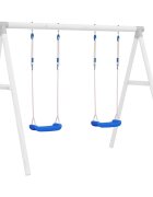 vidaXL Sedadlá na hojdačku s lanami 2 ks modré 37x15 cm polyetylén