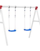 vidaXL Sedadlá na hojdačku s lanami 2 ks modré 38x16 cm polyetylén