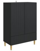 vidaXL Servírovacia skriňa Čierna 66 x 345 x 95 cm Kompozitné drevo
