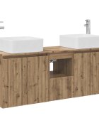vidaXL Set kabinetov do kúpeľne 3 ks Dub artisan 129 x 41 x 80 cm