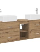 vidaXL Set kabinetov do kúpeľne 3 ks Dub artisan 136 x 35 x 80 cm
