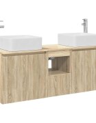 vidaXL Set kabinetov do kúpeľne 3 ks Dub sonoma 129 x 41 x 80 cm