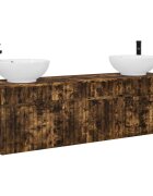vidaXL Set kabinetov do kúpeľne 3 ks Dymový dub 157 x 445 x 80 cm