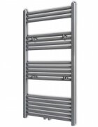 vidaXL Sivý rebríkový radiátor na centrálne vykurovanie rovný 600x1160 mm
