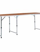vidaXL Skladací kempingový stôl 180x60 cm hliníkový