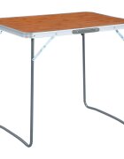 vidaXL Skladací kempingový stôl s kovovým rámom 80x60 cm