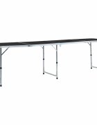 vidaXL Skladací kempingový stôl sivý 240x60 cm hliníkový