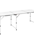vidaXL Skladací kempingový stôl z hliníka s nastaviteľnou výškou 180 x 60 cm