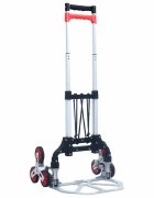vidaXL Skladací schodiskový vozík strieborný hliníkový 70 kg