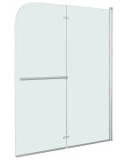 vidaXL Skladací sprchový kút 2 panely 95x140 cm ESG