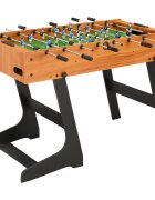 vidaXL Skladací stolný futbal bledohnedý 121x61x80 cm