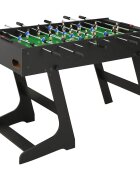 vidaXL Skladací stolný futbal čierny 121x61x80 cm