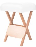 vidaXL Skladacia masérska stolička 12 cm sedadlo biela