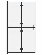 vidaXL Skladacia sprchová zástena nepriehľadné ESG sklo 90x190 cm