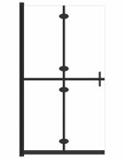 vidaXL Skladacia sprchová zástena priehľadné ESG sklo 70x190 cm
