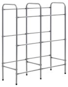 vidaXL Skladovací regál na 6 prepraviek strieborný 96x33x116 cm oceľ