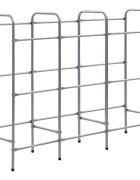vidaXL Skladovací regál na 9 prepraviek strieborný 145x33x116 cm oceľ