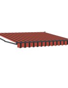 vidaXL Sklopná markíza Oranžová a hnedá 300 x 250 cm