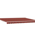 vidaXL Sklopná markíza oranžová a hnedá 450 × 350 cm Tkanina a hliník