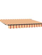 vidaXL Sklopná markíza Žltá a oranžová 250 x 200 cm látka